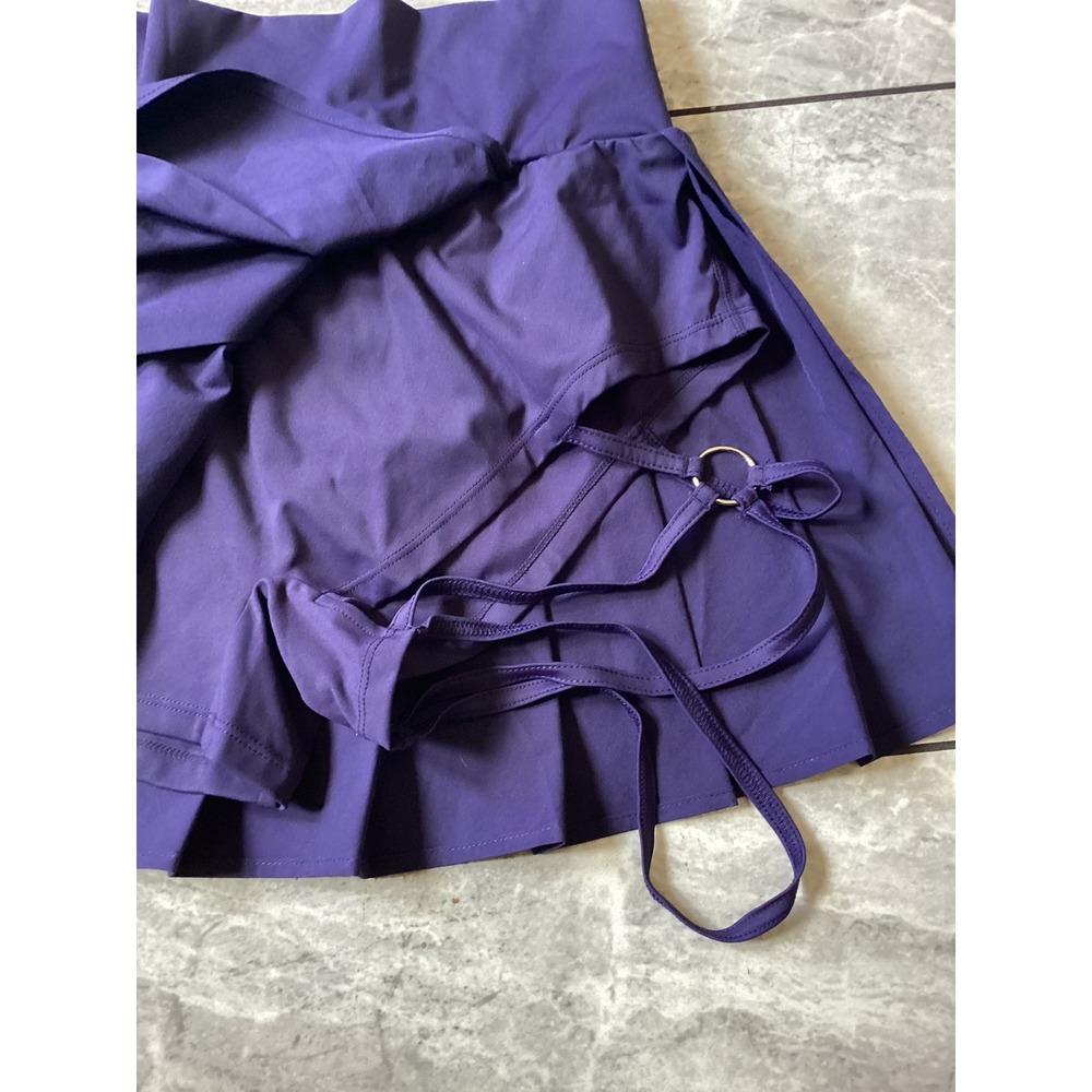 Halara NWOT Navy Pleated Tennis Skort High Waisted Active Skirt with Shorts L - Picture 5 of 9